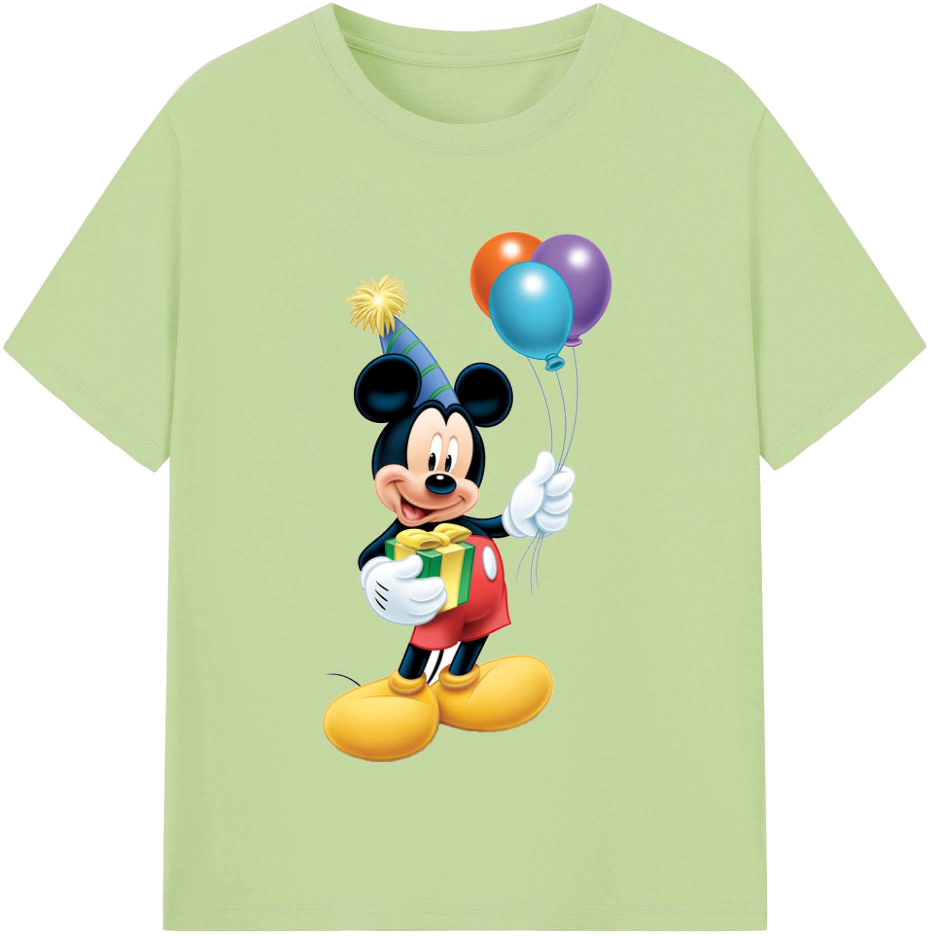 （画像用） ミッキーマウス Mickey Mouse 綿100％半袖Tシャツ（フロントプリント）
